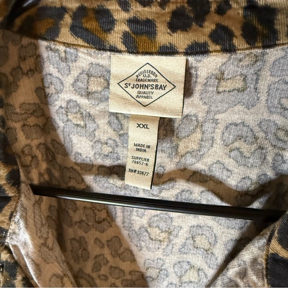 St. John’s Bay Leopard Corduroy Shirt Dress XXL NWT - Picture 6 of 7